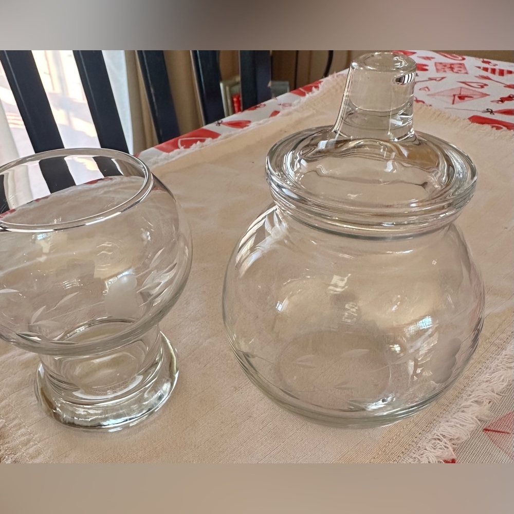 Princess House Vintage Trinket Jar -n- Small Flower Vase